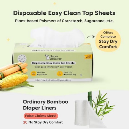 SuperBottoms Launches Biodegradable Disposable Diaper Liners