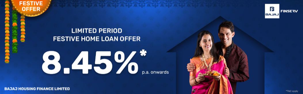 Bajaj Housing Finance offers Festive Home Loans at Interest Rates starting at 8.45% p.a.
