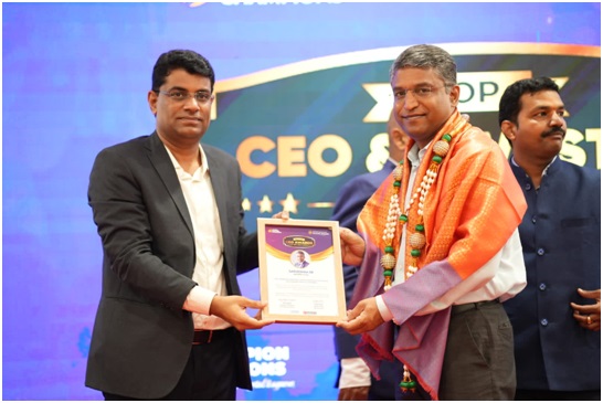 Sarveshaa SB, MD, BHADRA Group Receives 'Top CEO Award' at 'Global Investors Growth Summit' in Bengaluru