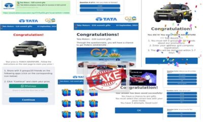 Beware: G20 Summit Spirit Used as Bait in Phoney Tata Motors Gift Scam by Cybercriminals, CyberPeace Issues an Advisory