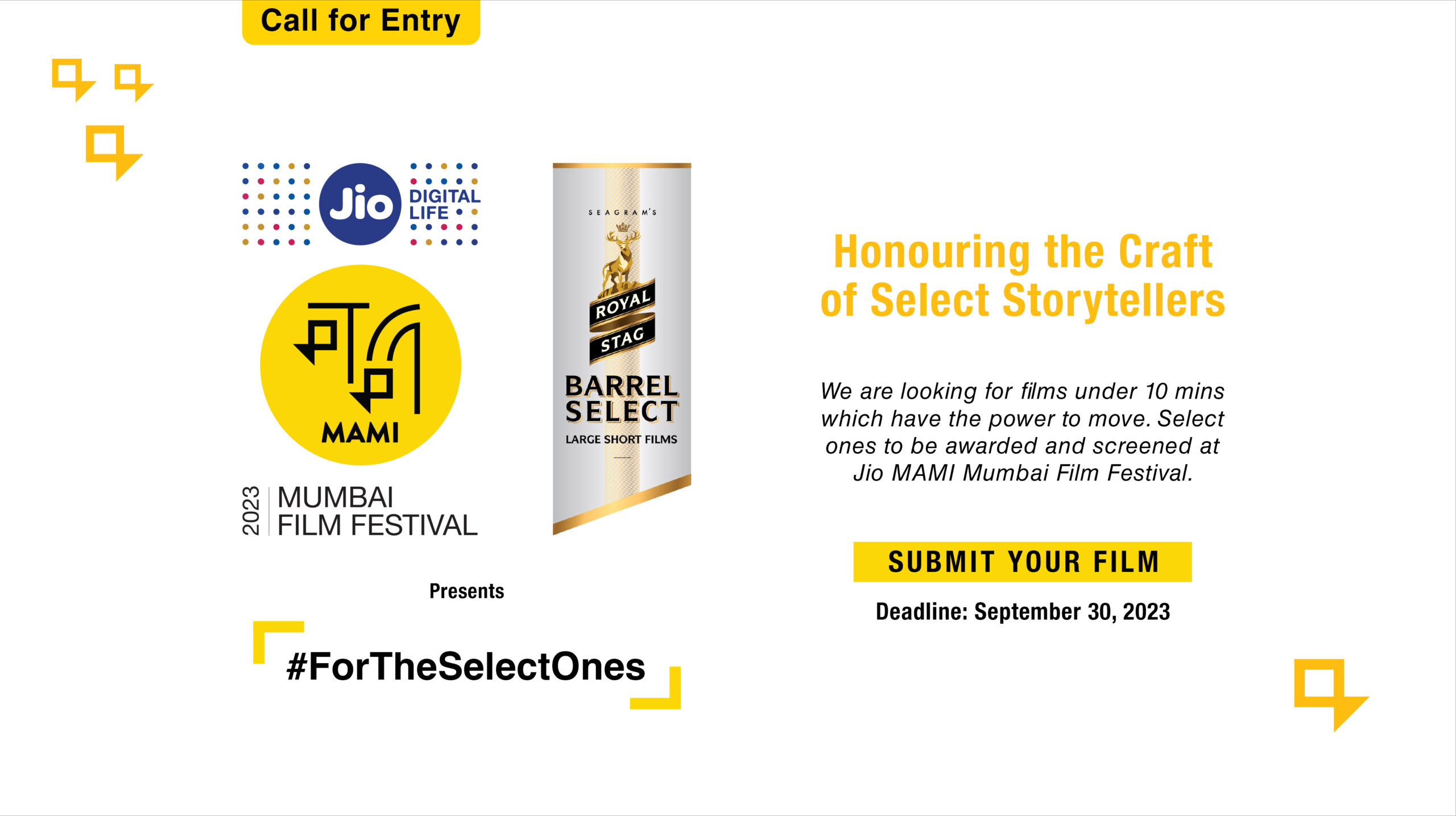 Jio MAMI partners with Royal Stag Barrel Select Large Short Films to boost the growth of Short Films