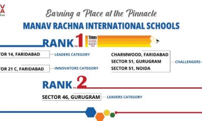 Times School Survey 2023 - Manav Rachna International Schools Recognized as Top Schools in Faridabad, Gurugram and Noida