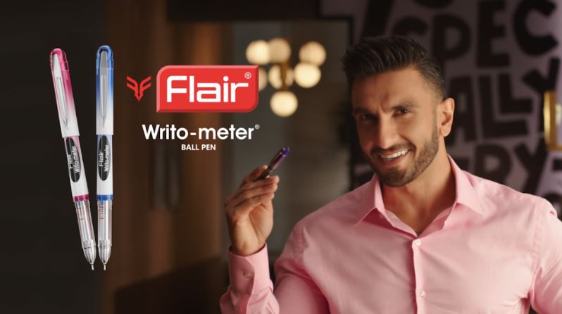 Superstar Ranveer Singh, Leveraging Flair Writing Industries Limited Latest Campaign "Bas Flair aur Kuch nahi", as the Brand Ambassador of "Flair"