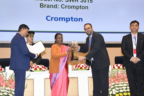 President of India Confers Crompton with the Prestigious National Energy Conservation Award 2023