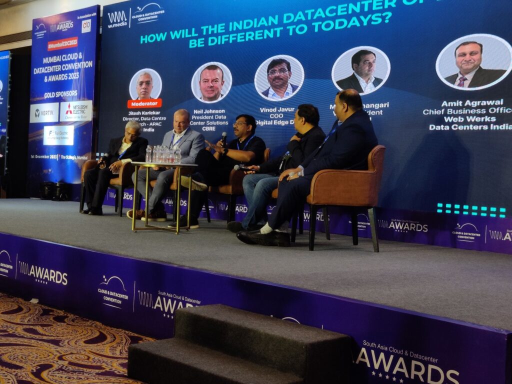 Cloud and Data Center industry experts engage in a spirited discussion about the future of the industry at W.Media's Mumbai Cloud & Datacenter Convention and Awards 2023