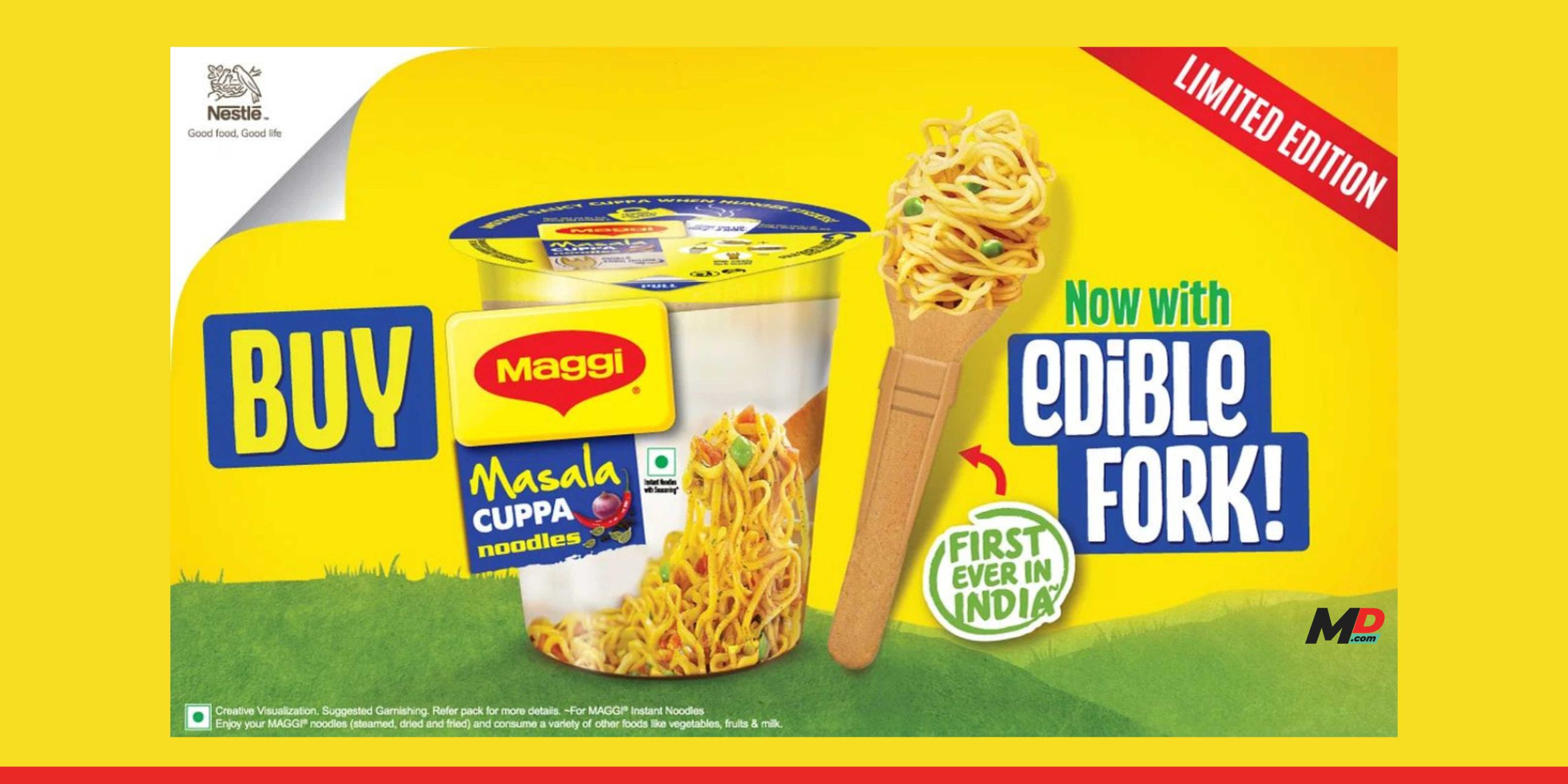 Maggi introduces limited-edition cup noodles with edible fork
