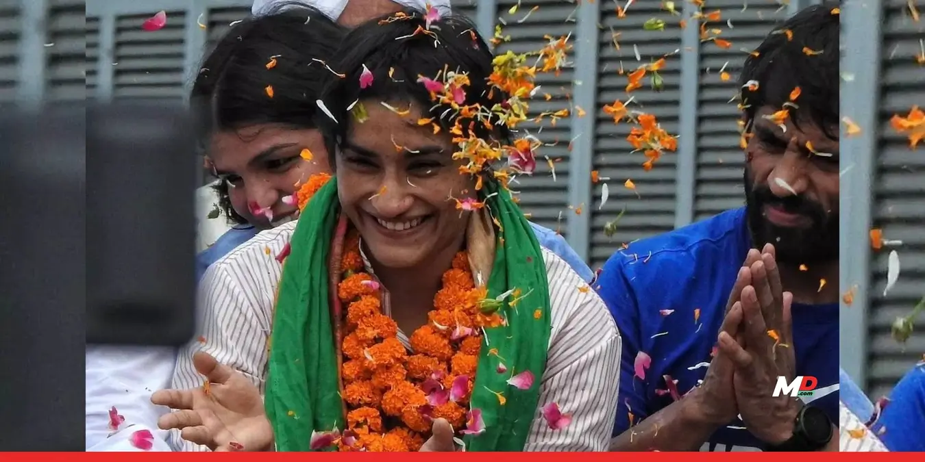 Vinesh Phogat Makes Winning Political Debut in Haryana's Julana District