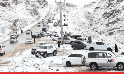 Snowfall and unseasonal rains transform Saudi Arabia into a winter wonderland 