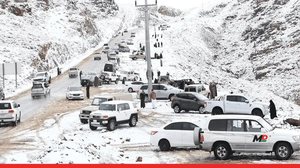 Snowfall and unseasonal rains transform Saudi Arabia into a winter wonderland 