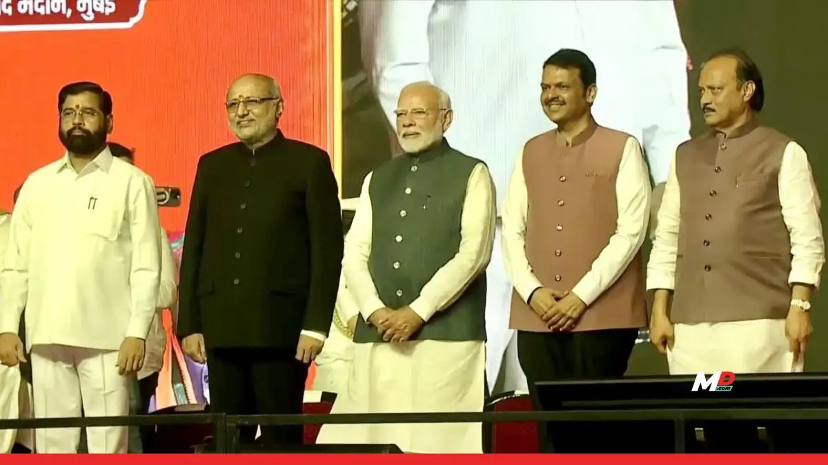 Devendra Fadnavis Takes Oath as Maharashtra’s 21st CM, Eknath Shinde and Ajit Pawar Appointed as Deputy CMs