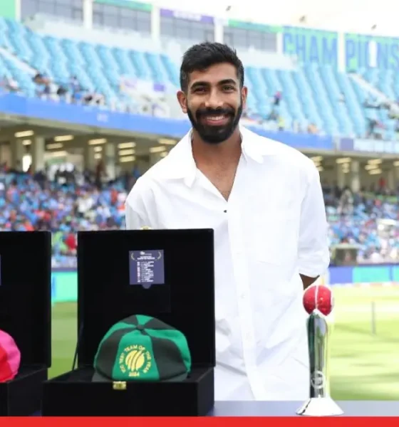 Jasprit Bumrah Honoured with Multiple ICC Awards Ahead of India-Pakistan Champions Trophy Clash in Dubai