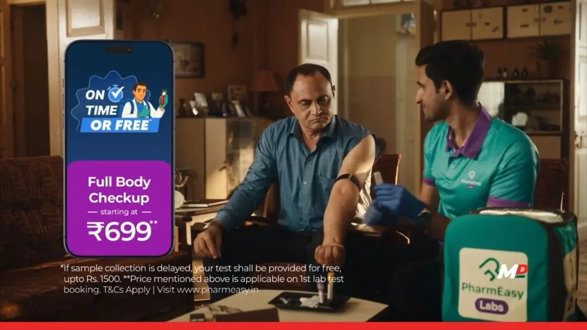 PharmEasy marks TV comeback with diagnostics campaign, promises ‘On-Time or FREE’ lab test 