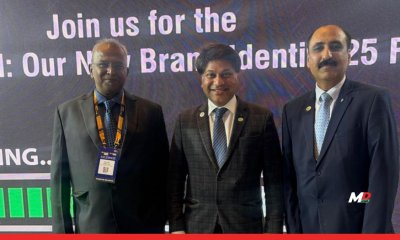(Left to right) Rajesh Panicker, Co-founder and COO, Kale Logistics Solutions, Amar More, Co-founder and CEO, Kale Logistics Solutions, and Vineet Malhotra, Co-founder and Director, Kale Logistics Solutions, pictured at Air Cargo India.