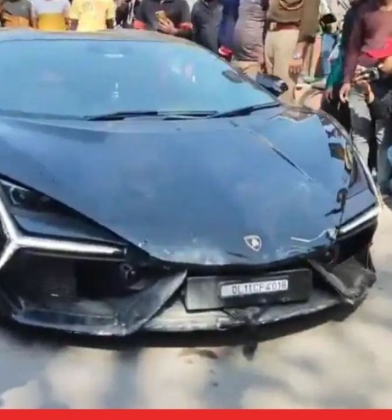 Tobacco Baron’s Son Crashes Lamborghini in Kanpur, 6 Injured
