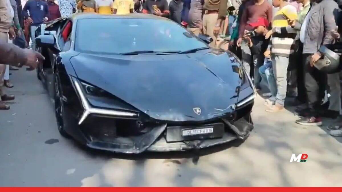 Tobacco Baron’s Son Crashes Lamborghini in Kanpur, 6 Injured