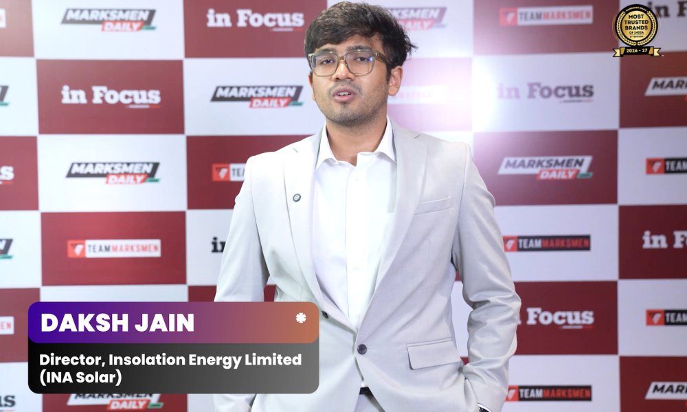 Daksh Jain, Director, Insolation Energy Limited (INA Solar)