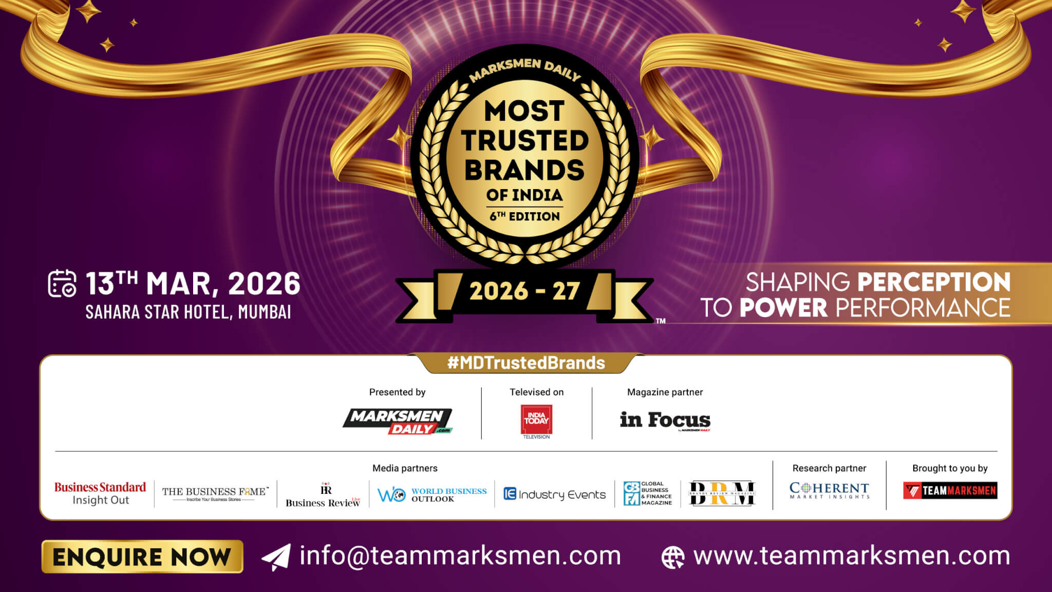 Most Trusted Brands of India 2026 to Spotlight Trust, Perception, and Brand Leadership in India’s Evolving Consumer Economy