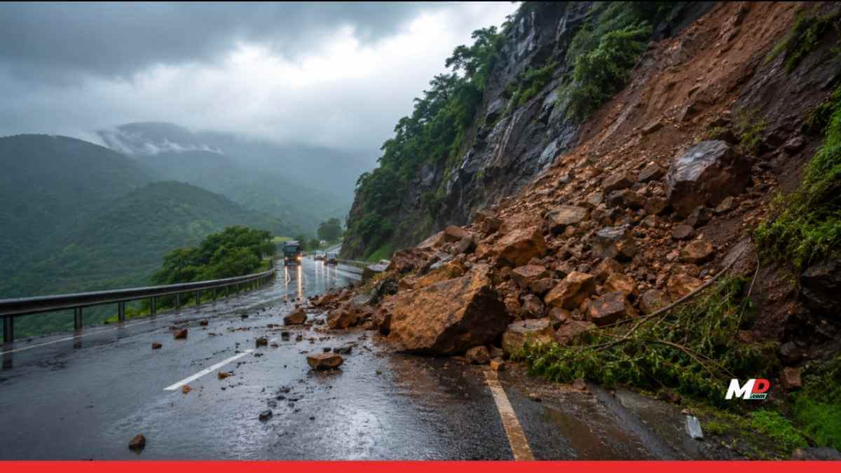 Landslide Disrupts Traffic on Mumbai-Goa Highway