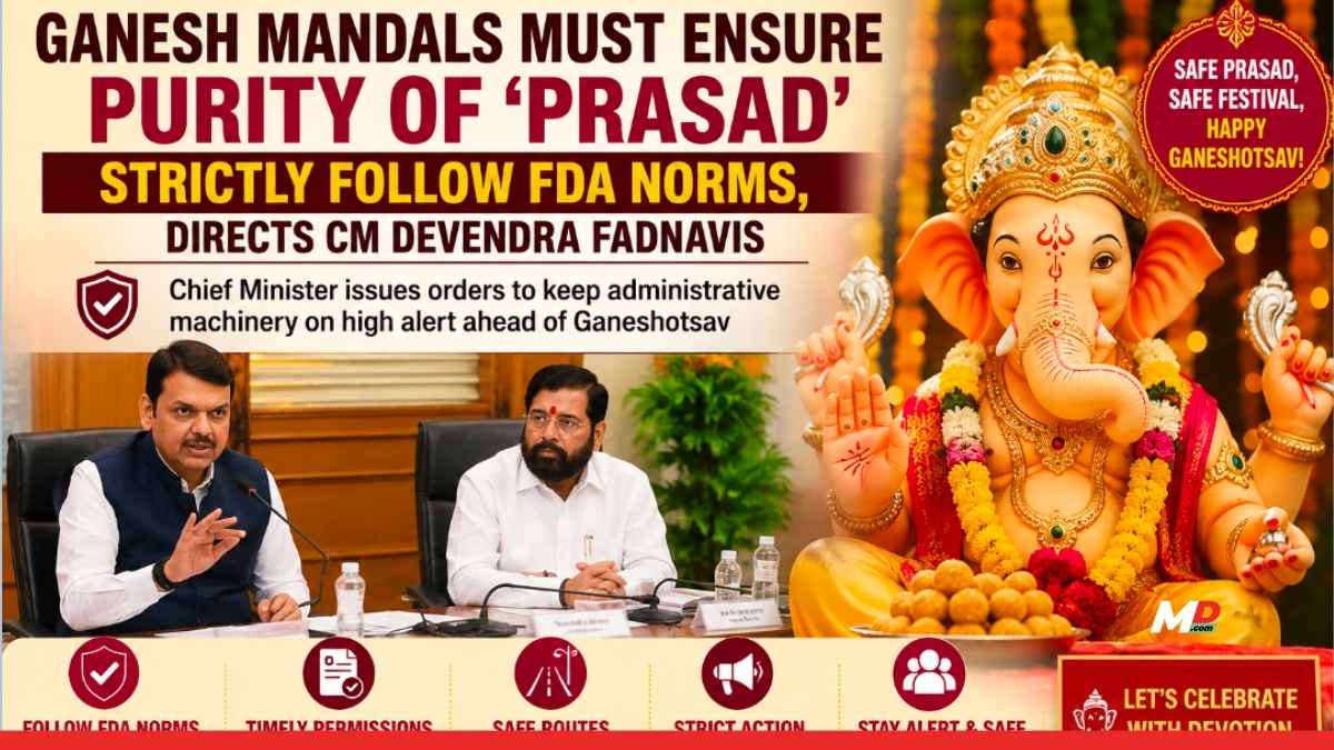 Ganesh Mandals Must Ensure Purity of 'Prasad'; Strictly Follow FDA Norms, Directs CM Devendra Fadnavis