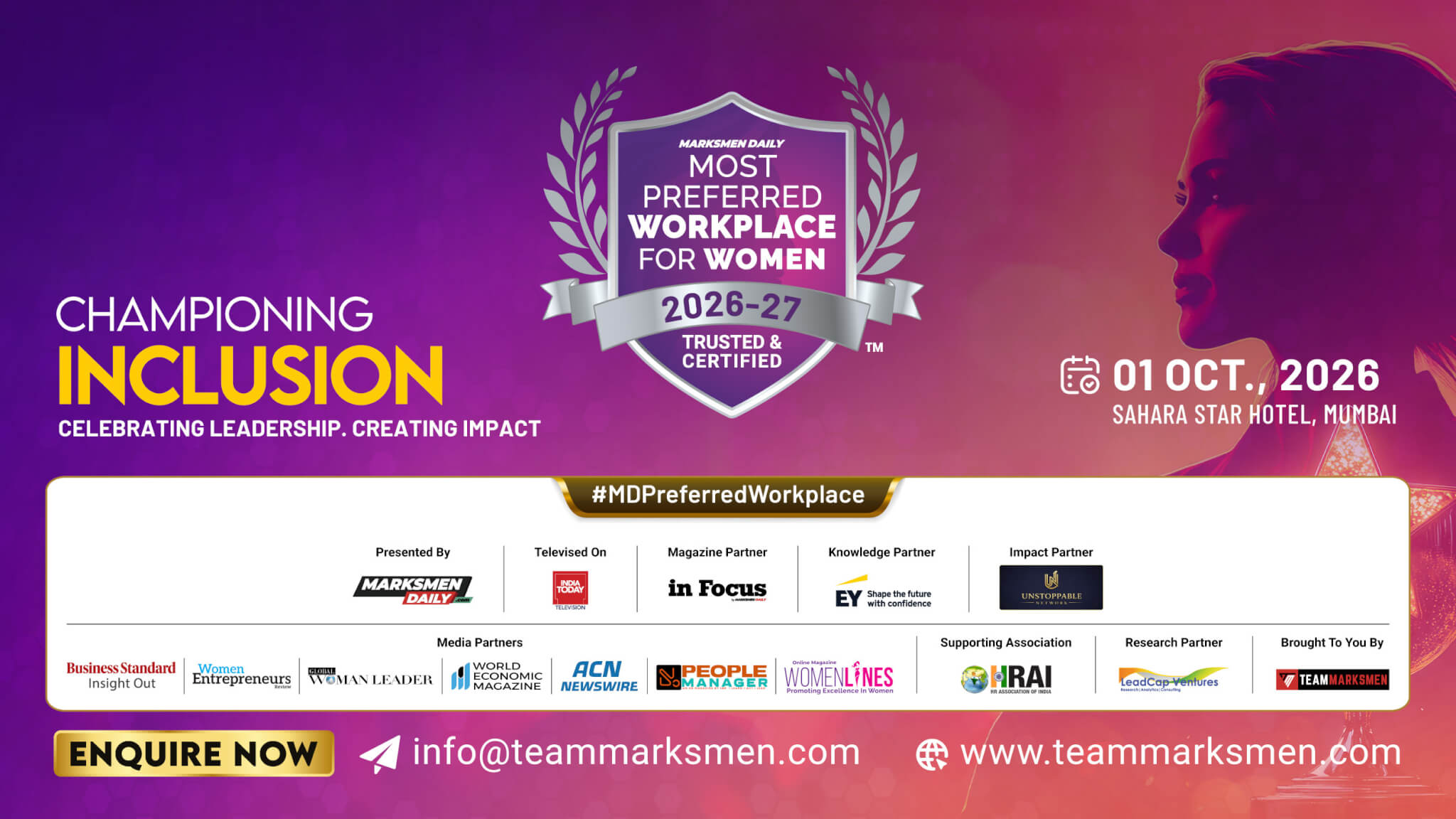 Most Preferred Workplaces for Women 2026–27 to Spotlight the Future of Women’s Leadership and Inclusive Workplaces.